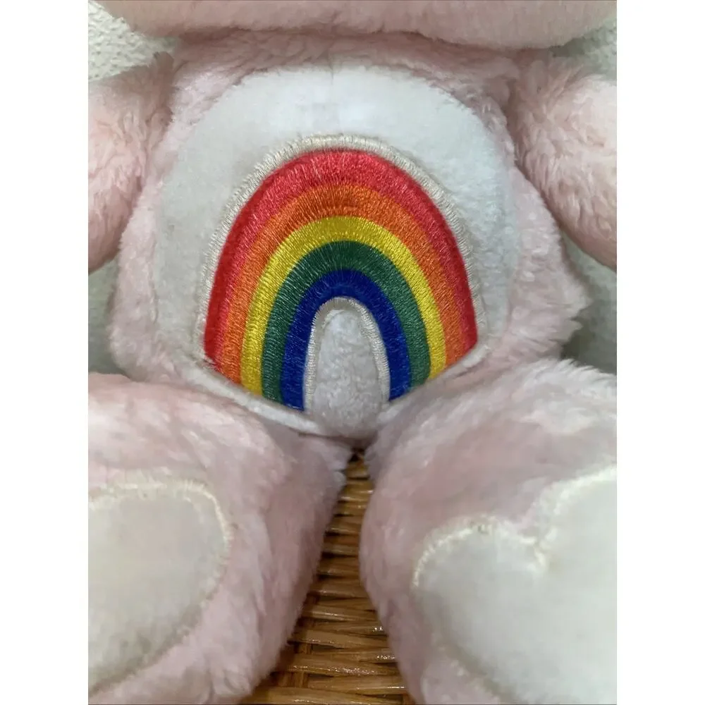 Vintage Care Bear Original 1983 Kenner Pink Cheer Bear Rainbow Plush Stuffed 13